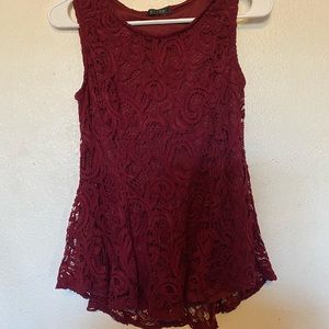 Scobe lace red top